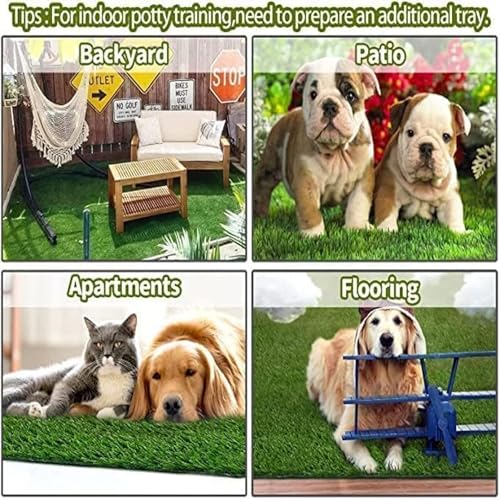 Dog Grass Pad,51.2x31.5In Fake Grass for Dogs,Artificial Grass Pee Pad for Puppies Potty Training Indoor Outdoor - size: 51.2x31.5 Inch (Pack of 1)