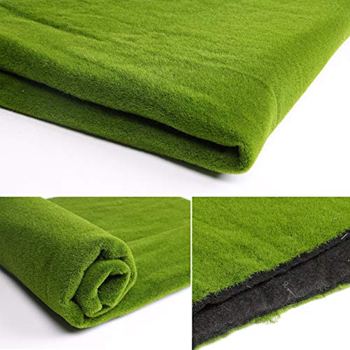 Artificial Moss Grass Turf Lawn,39inch DIY Artificial Grass Rug for Wedding Home Backyard Balcony Terrace TV Wall Indoor Outdoor Decor - color: Plane