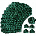 100 Pcs Premade Satin Ribbon Rose Petals Half-Finished Crafting DIY Eternal Flowers Bouquets in Olive Green - color: 100 Pcs Olive Green