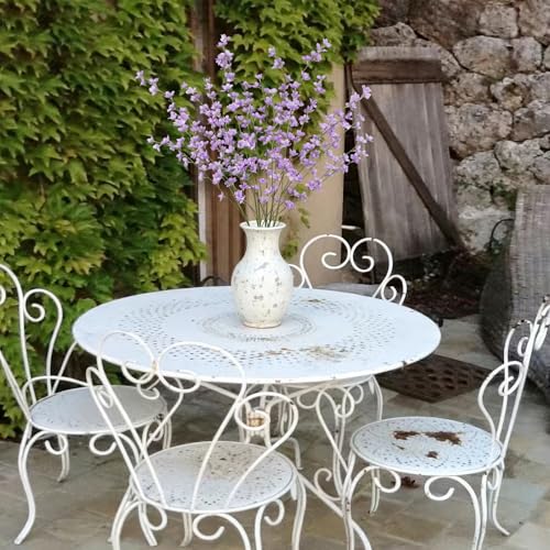 6 Pcs Artificial Forsythia Branches Fake Wildflowers Purple 41" Silk Flowers with Long Stems Faux Spring Flowers for Tall Vase Indoor Home Decor Dining Table Centerpieces Party Wedding Outdoor - color: Purple