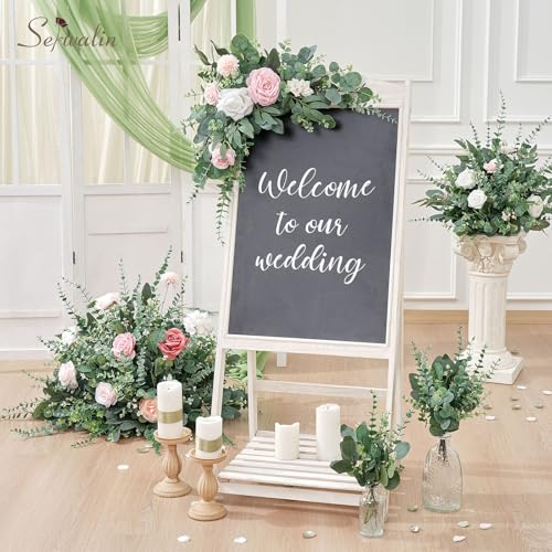 Serwalin 130 Pcs 8 Kinds Mixed Eucalyptus Stems Bulk,Artificial Greenery Silver Dollar Eucalyptus Leaves Picks for Centerpieces Vase DIY Bouquet Arrangement Home Decor - color: Attractive Eucalyptus Leaves Stems