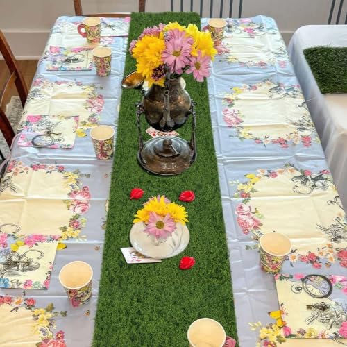 FAICOIA 2 Pcs Fake Moss Rolls Table Runner for Decoration 12" x 71" Artificial Moss for Plants Indoor Dark Green Faux Grass Rug for Planters Crafts DIY Table Fairy Garden Floral Wedding 30 x 180cm - color: Dark Green, 2 Pcs-12 X 71 Inch/30x180cm