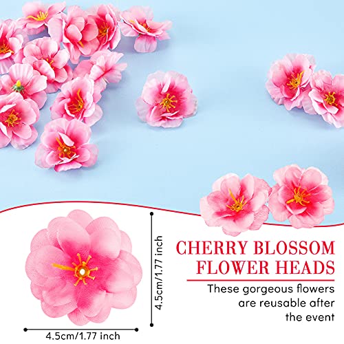 WILLBOND 150 Pieces Cherry Blossom Heads Artificial Fake Silk Cloth Petals Mini Cherry Flowers Petals for Dress DIY Accessories Home Wedding Party Decoration (Classic) - color: Classic