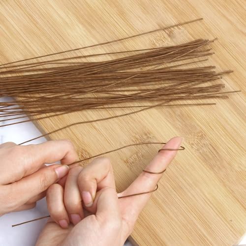 Decora 24 Gauge Brown Floral Wire 16 inch,50/Package - color: brown
