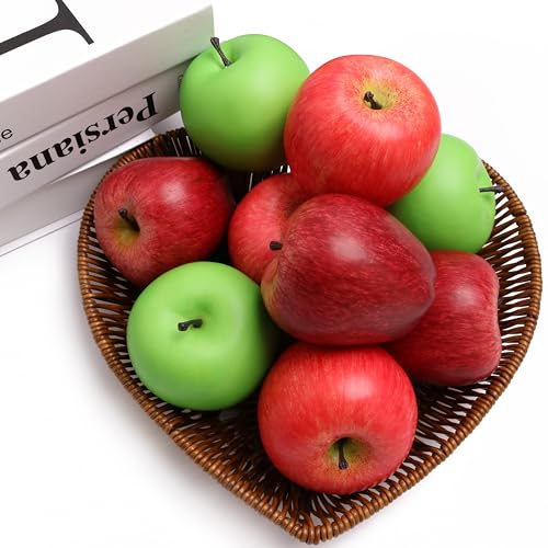 6PCS Red Simulation Apple Foam Fruit is Suitable for Fruit Baskets, Christmas Decorations, Home Decorative Bowl Fillers, Decorative Photography Props, Party Decorations - color: Red Apples1