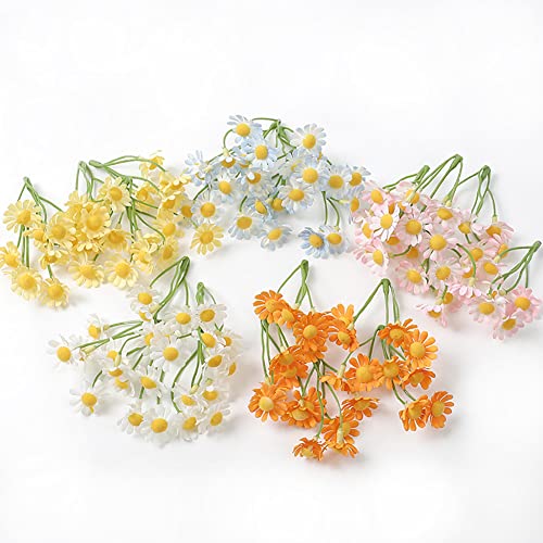 25 Bundles Mini Artificial Daisies Small Daisy Flowers Fake Spring Flowers Decorative Faux Flowers with Stems Home Decorations Multi - color: Multi Color