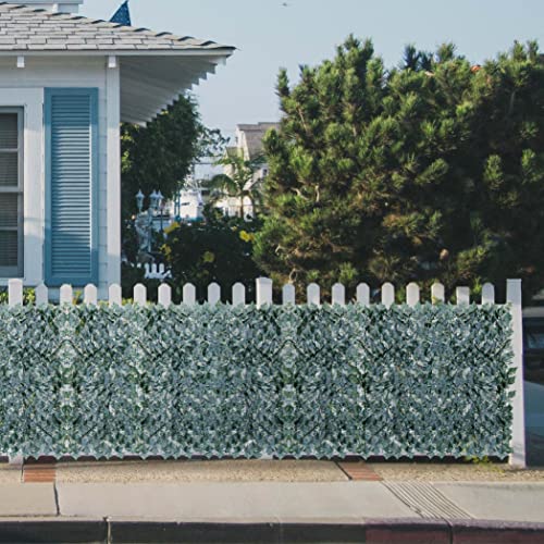 TANG 39"x117"-1piece Faux Ivy Privacy Fence Screen Roll, Artificial Leaf Fence Cover for Balcony Outdoor Decor, Fake Greenery Wall for Patio, UV Resistant, Dark Green - color: Dark Green, size: 39"x117"