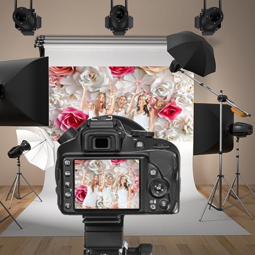 20x10ft Pink and White Paper Flowers Background Photography Mother's Day Backdrop Paper Flower Wall Gorgeous Wedding Flower Backdrops Beautiful Bride Baby Newborn Kids Background - size: 20x10ft