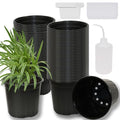60-Pack 2 Gallon Flexible Plastic Plant Pots with 50Pcs Plant Labels,Thickened Soft Seed Starting Container for Indoor Outdoor Plants, Seedlings, Vegetables, Succulents and Cuttings - size: 2 Gallon