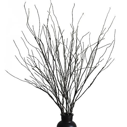 10 PCS Artificial Twigs Curly Willow Branches, 30.7 Inches Lifelike Bendable Artificial Branch Flower Dried Stems for Home Decoration