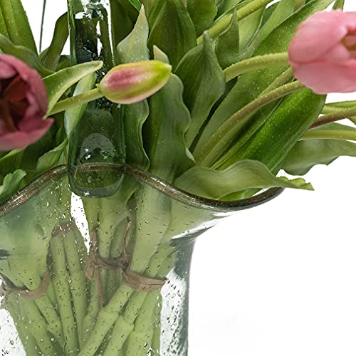 DUYONE 40Pcs Artificial Tulips Flowers, Soft Touch Realistic Latex Tulips Bouquet for Home Office Wedding Party Garden Decor, Fake Flowers for Dining Table Living Room Spring(Light Purple Set) - color: A Style-40pcs Light Purple Set (No Vase)