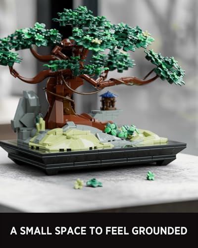Nifeliz CHAN Bonsai Tree Building Set, Artificial Plant Model Toy for Desk or Home Decor, Peaceful Gift Idea for Adults and Nature Lovers (733 PCS, NF10322)