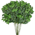 48 PCS Artificial Italian Ruscus Greenery - Fake Silk Green Leaf Stems for DIY Wedding Arrangements Garland Arch Bouquet Table Centerpieces Fireplace Hearth Decorations