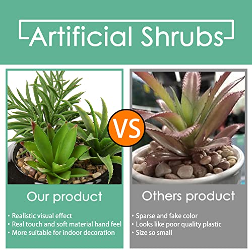 Hollyone Large Artificial Succulents Plants Faux Succulents in Pots Fake Succulent Potted Plants with Black Ceramic Pot for Home Decor Office Desk Bathroom Living Room Indoor & Outdoor Decorations - color: 1pack - Black Ceramic