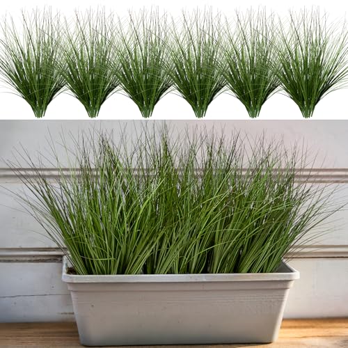 48PCS 17.3" Fake Plants Artificial Wheat Grass Greenery Plastic Plants Fake Grass Artificial Plants for Outdoor Decor Artificial Plant with Greenery Stems for Indoor Home Decoration - size: Short-48PCS