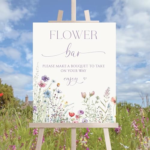 Modern Minimalist Bridal Shower Sign, Build Your Bouquet, Bouquet Bar, Custom Bridal Shower Welcome Sign - color: Flower #5
