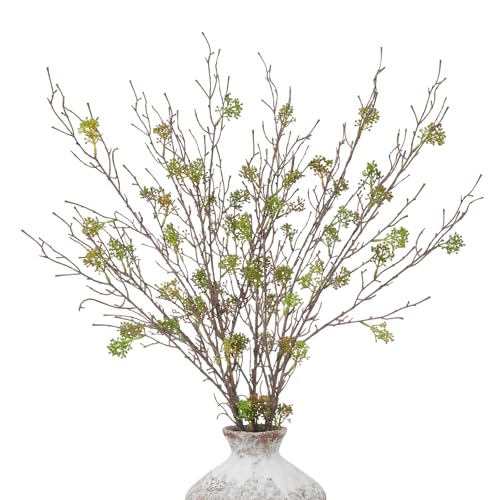 dallisten Tall 6PCS Artificial Willow Branches for Vase, 32'' Bendable Faux Eucalyptus Stems with Green Fruits for Home Decor, Fake Branches for DIY Crafts Wedding Farmhouse Garden Office Room Decor - color: Eucalyptus Green