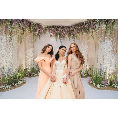 10x6.5ft Wedding Backdrop for Cradle Ceremony Background for Proposal Flowers Curtain Wedding Ceremony Banner Bridal Shower Background Mother's Day Floral Marriage Backdrop - size: 10x6.5ft