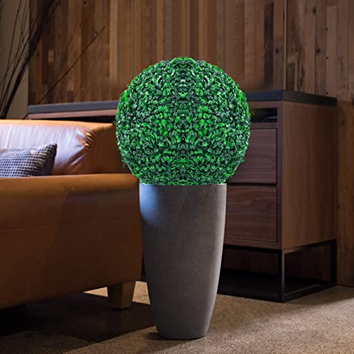 Sunnyglade 2 PCS 7 inch 4 Layers Artificial Plant Topiary Ball Faux Boxwood Decorative Balls for Backyard, Balcony,Garden, Wedding and Home Décor (7 inch) - size: 7 inch