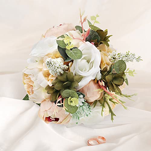 S_SSOY Wedding Romantic Bouquet Bride Bridal Bouquets Bridesmaid Bouquet Artificial Flowers Valentine's Day Party - color: Multi Color