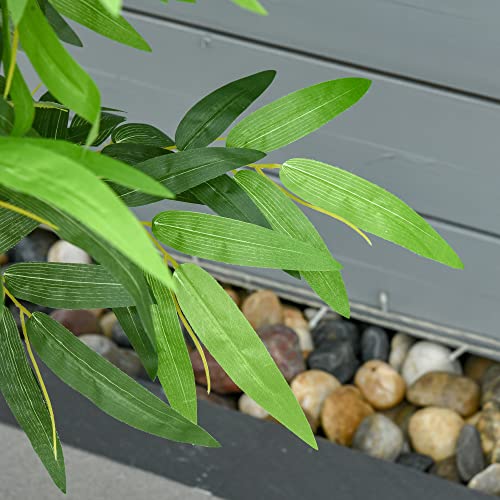 HOMCOM 4.5FT Artificial Bamboo Tree, Decorative Faux Plant in Nursery Pot for Indoor or Decor