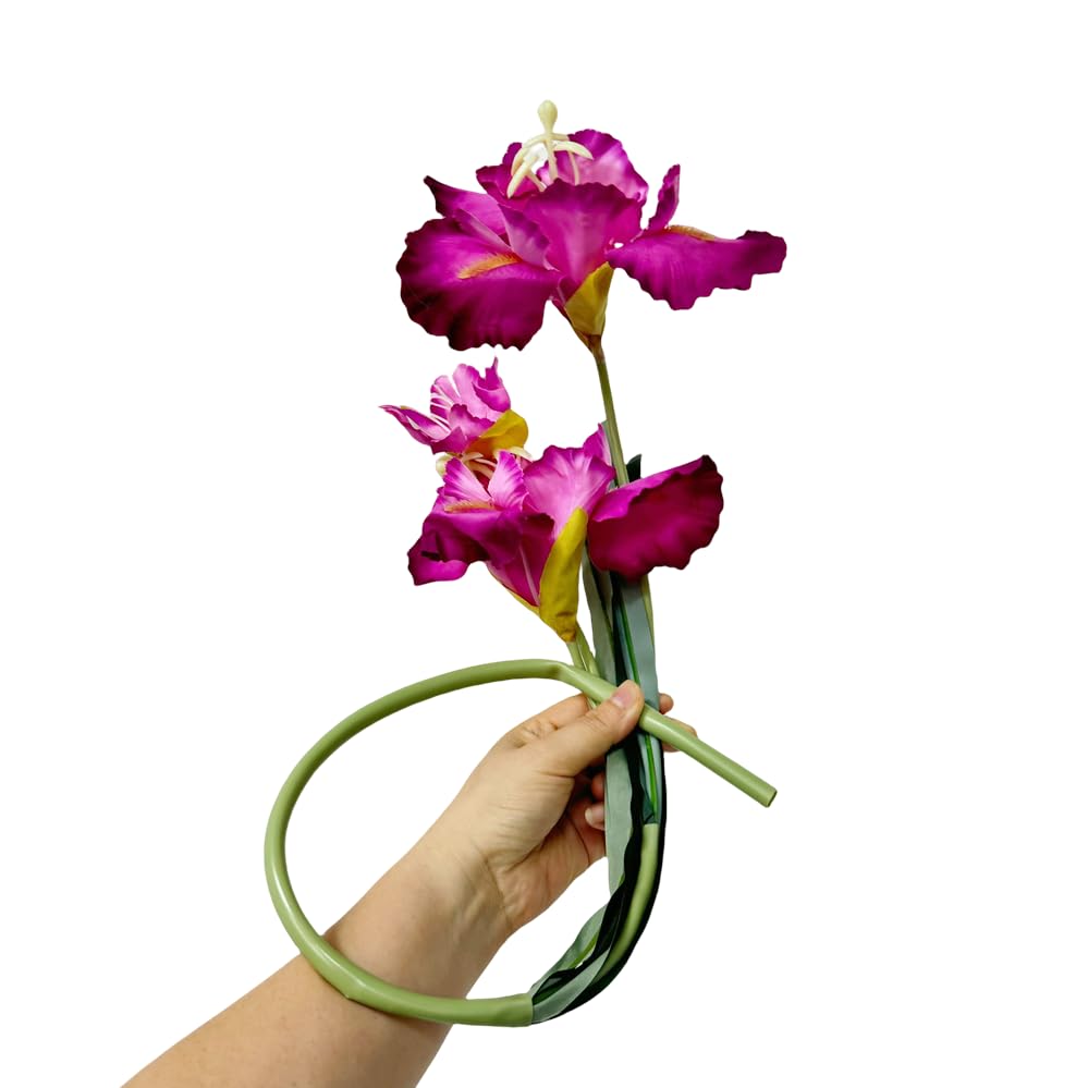36" Tall Artificial Iris Flower Silk Flower 9 Heads, 3 pcs Real Touch Faux Flowers Picks Bouquet,Long Stems Fake Flower for Home Party,Wedding Flowers Arrangements,Dining Table Centerpieces(Hot Pink) - color: Hot Pink