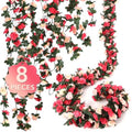 8 Pcs 65.6FT Flower Garland,Rose Garland,PinkFlower Vines for Decoration, Wedding, Garden, Wall Decoration,Backdrop,Bedroom,Birthday Party - size: Pink - 8 pcs