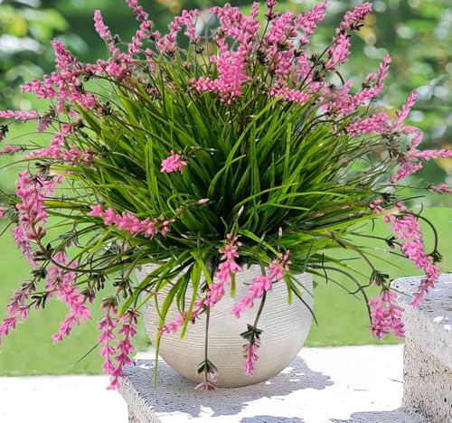 Outdoor Artificial Flowers, Outdoor Faux Plants UV Resistant hrubs,Faux Flower for Indoor Outdoor Planters Spring Summer Window Boxes Decoration (B-Pink, 12 PCS) - color: B-pink