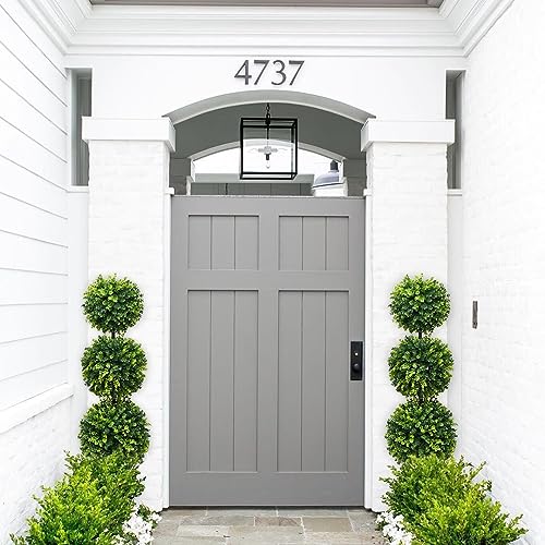 Lvydec 2 Pack Artificial Boxwood Topiary Tree, 3ft Topiary Ball Tree Potted Plants Decoration for Front Door Porch Home Living Room, Indoor/Outdoor Use