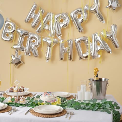 CQURE 8Pcs Eucalyptus Garland,Artificial Eucalyptus Leaves Table Greenery Garland Wreath Spring Vines for Wedding Party Table Bedroom Wall Room Decor