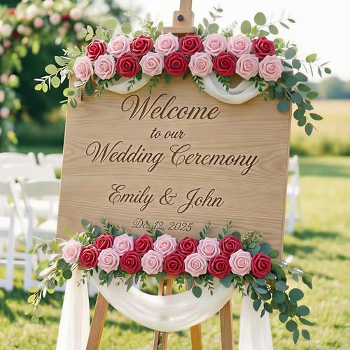 Lifewit Artificial Flowers, 25 Pcs Blush Foam Real Looking Roses with Stems, Fake Roses for DIY Wedding Bouquets, Centerpieces Arrangements, Valentine Decorations - color: Blush