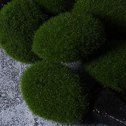 20Pcs Floral Arrangements Fake Moss Rocks Landscape Decorative Green Globes Bulk Decor Fake Arrangements Balls vase Fairy