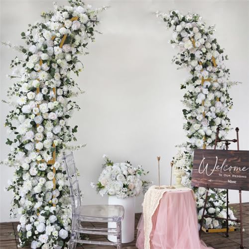 Vincidern 2pcs Curved Wedding Arch Backdrop Stand, Half Moon Arch Stand for Wedding, Engagement, Bridal Shower, Birthday Party Decorations, Indoor & Outdoor Use (Gold,5.9ft,6.9ft) - size: 5.9ft,6.9ft (2pcs)