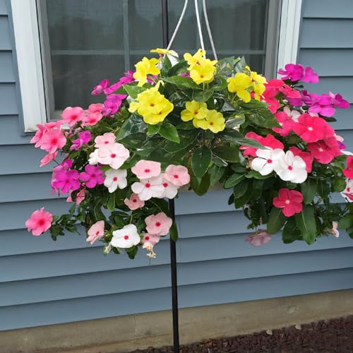 2 Pcs Artificial Impatiens Flowers for Outdoors Faux Impatiens Bushes Yellow Silk Flowers Greenery Artificial Impatiens Bouquet for Patio Lawn Garden Pot Hanging Basket Porch Decoration - color: Yellow
