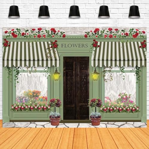 Flower Market Photography Background Spring Pink Flowers Tea Party Backdrop Bloom Floral Baby 1st Birthday Kids Birthday Girls Cake Smash Decor Backdrop Photo Studio,9X6FT - size: 9X6FT