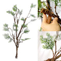 39.3in Bendable Faux Cedar Stems Artificial Pine Tree Branches Trunk Twigs Plants Vines Garland With Greenery Picks For Christmas Wall Hanging Reptile Climbing Outdoor Home Jungle Halloween Decoration