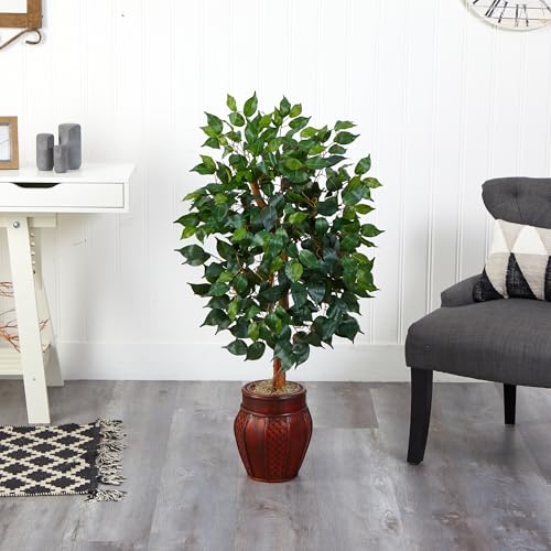 Nearly Natural 44in. Ficus Tree with Decorative Planter