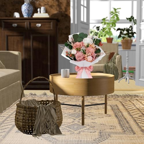 Perfectione Roses 4 Roses Mixed Bouquet for Mother's Day, Flowers for Delivery, Preserved Flowers Birthday Gift for Women Mom Wife Grandma Her, Dusty Rose - color: Dusty Rose 4 Roses