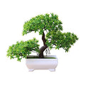 Artificial Bonsai Tree,Fake Mini Tree Bonsai Tree Artificial Potted Plant Ornament Home Decor Green Faux Bonsai Plants Indoor