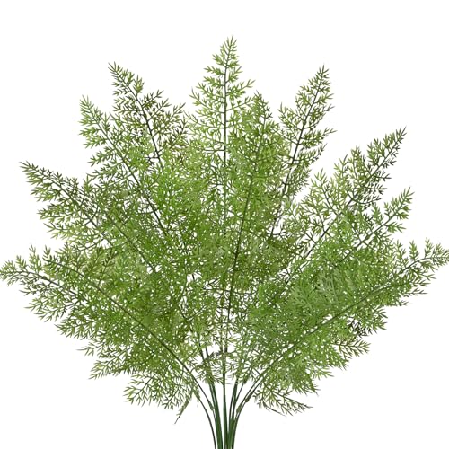 DILATATA 12PCS Artificial Fern Leaves Stems Tropical Faux Fern Foliage Greenery Picks Fake Fern Plants for Vase Wedding Bouquets Home Garden Indoor Outdoor DIY Decor - color: Fern #2