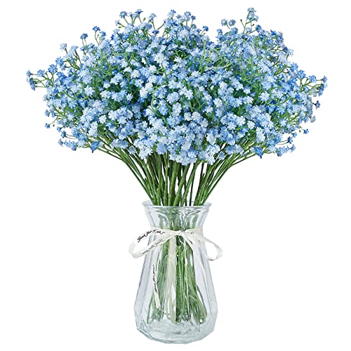 LYLYFAN Babys Breath Artificial Flowers,12 Pcs Gypsophila Faux Flowers for Wedding Party Home Garden Decoration Blue - color: Blue, size: 12pcs