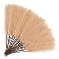 50pcs Khaki Pampas Grass 21.6 Inch Non-Shedding Faux Pampas for Earthy Neutral Home, Boho Weddings and Olive Tone Vase Arrangements - color: Khaki