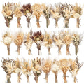 Layhit 24 Pcs Boho Dried Flower Bouquet Mini Wedding Handmade Dry Flowers Decor for Vase Crafts DIY Photo Boutonniere for Men Floral Plant for Bridesmaid Gift Birthday Decor(Stylish) - style: Stylish
