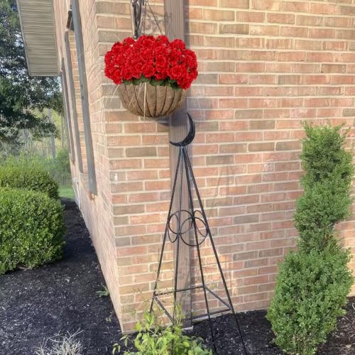 4 Pcs Artificial Geraniums Flowers for Outdoors Silk Geranium Outside UV Resistant Red Fake Plants Faux Flowers for Outdoor Planters Pot Garden Patio Porch Window Courtyard Indoor Home Decor - color: Red