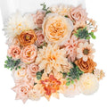 TINGE TIME Fake Flowers Artificial Flowers Peonies Bulbous Chrysanthemum Daisy Hydrangea Sunflower Violets Dahlia Daffodils Epiphyllum Orchid Cherry Blossom Camellia Leyaron (Blush & Champagne) - color: Blush & Champagne