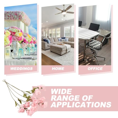 Alipis Artificial Peony Flowers Bouquet, 5pcs Pink Silk Peonies with Long Stems, Realistic Faux Flower Arrangement for Home Décor, Wedding Centerpieces, and Party Decorations