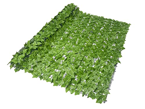 Bybeton 60" x 120" Artificial Ivy Privacy Fence Screen, UV Protected Faux Ivy Privacy Fence Roll, 50 Sq. Ft. Dense Greenery Wall Panels for Outdoor Patio, Garden, Balcony and Backyard Decor - color: Light Green - Vines, size: 60 x 120 in