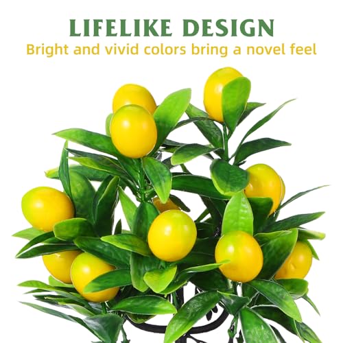 Small Artificial Tree Faux Bonsai Plant with Pot 9.44X14.96X7.48In Decorative Fake Tree for Home Office Desk