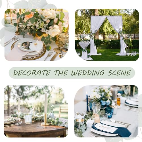 Coreland Artificial Eucalyptus Leaves Stems 120 Pcs 4 Kinds Mixed Fake Silver Dollar Eucalyptus Leaves Stem with Babysbreath Bulk Faux Leaf for DIY Bouquets Floral Arrangement Wedding Home Decor - color: Babysbreath-120pcs