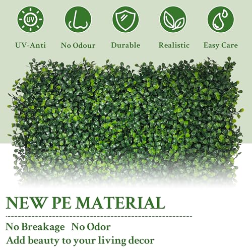 Artificial Ivy Privacy Fence Screen:48"x 120" (40 SQFT) 4-Layer Leaf UV-Anti Faux Greenery Boxwood Backdrop Ivy Vine Leaf Fence Panels for Outdoor, Indoor, Garden,Backyard and Decor - size: 48"x120" (1)